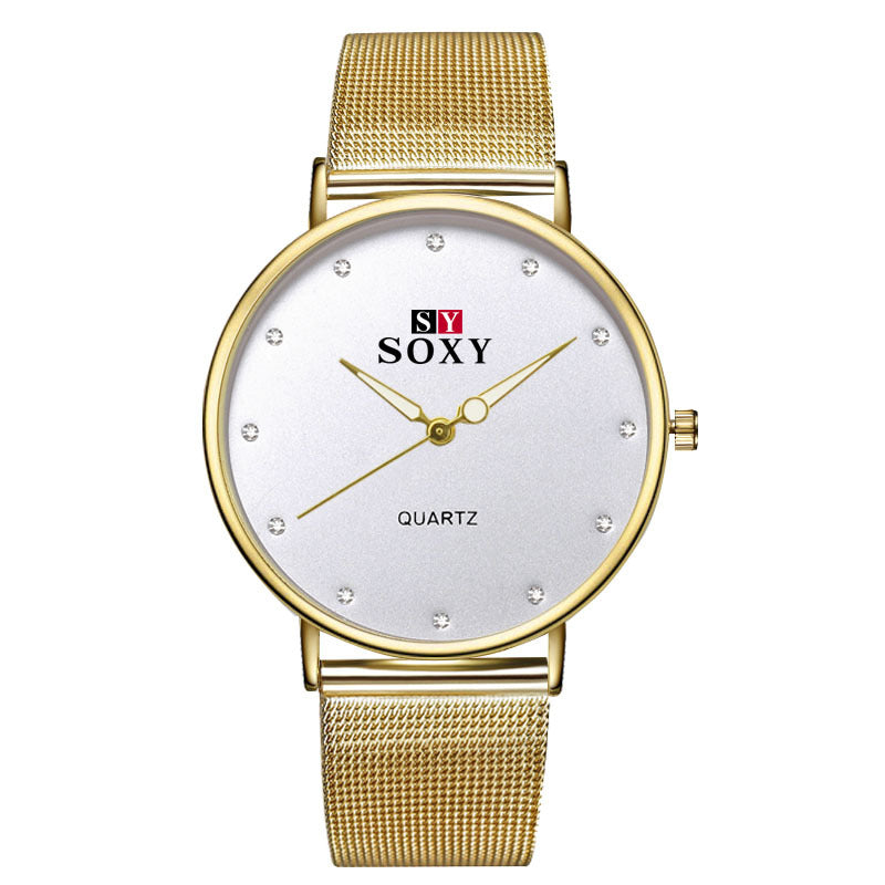 Gold Tone Quartz Watch – Women